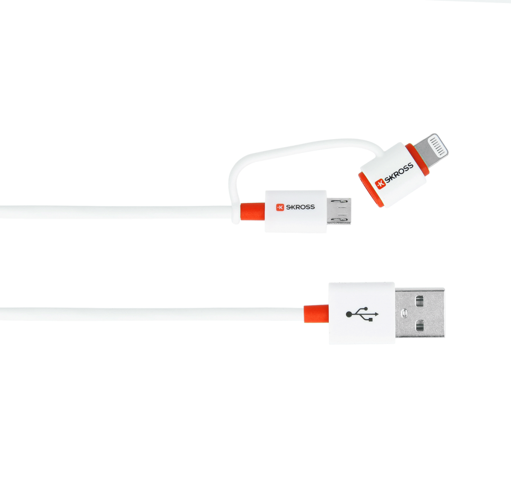 Kabel-2w1-do-ładowania Micro USB & Lightning