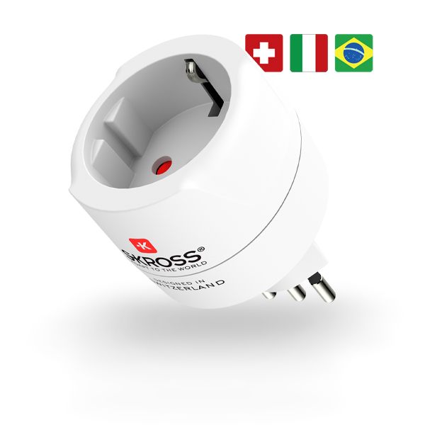 Adapter Przejściówka z POLSKI do Szwajcarii Włoch Brazylii